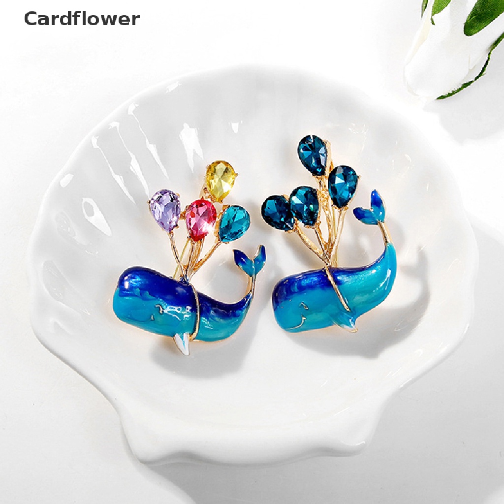 &lt; Cardflower &gt; Trâm Cài Áo Hình Cá Voi Bong Bóng Bay Thời Trang Cho Nữ