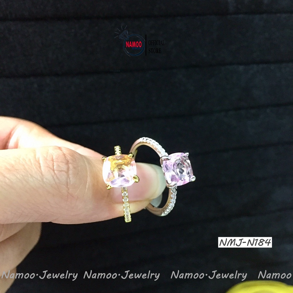 Nhẫn Nữ Đính Đá Hồng NMJ N184 Cực Xinh Cho Nàng