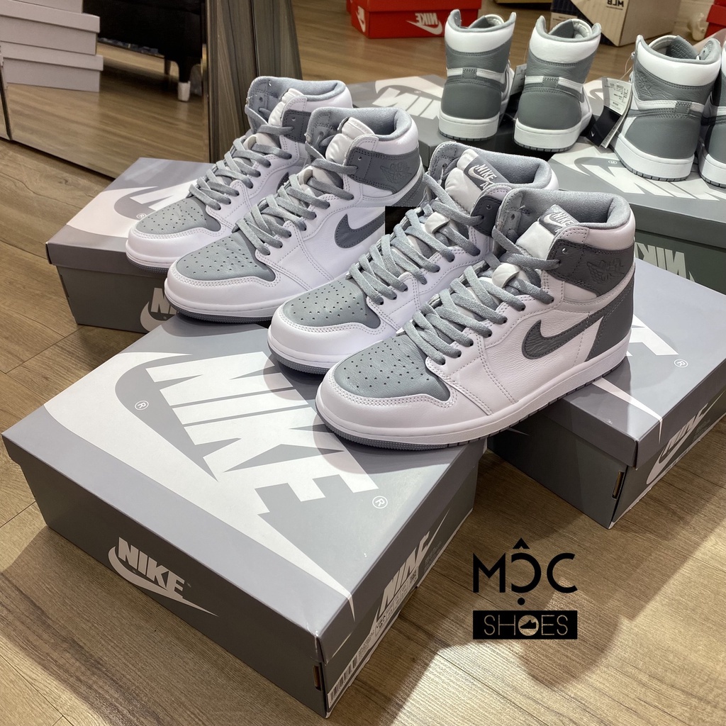 *CHÍNH HÃNG* Giày thể thao Sneaker NIKE Air Jordan 1 Retro High OG Stealth màu Xám Trắng - Code: 575441 - 037