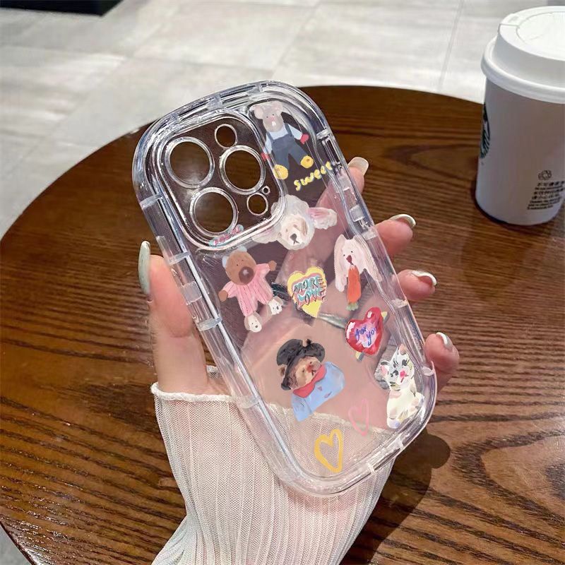 ✅Ốp Điện Thoại Mềm Trong Suốt Chống Sốc In Hình Động Vật Cho Iphone 13Promax Xr 11 / 7 / 8p 1412Xs