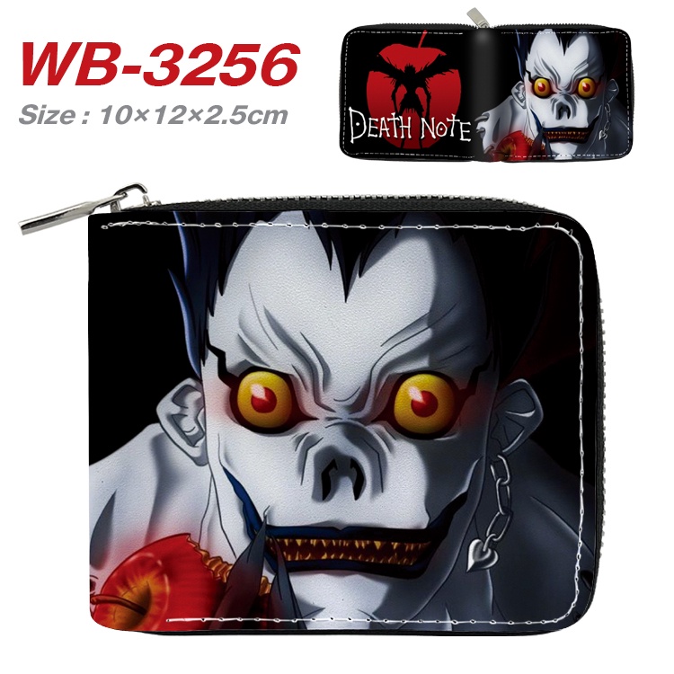 Ví Ngắn Có Khóa Kéo In Hình Death Note Dễ Thương Cho Bé