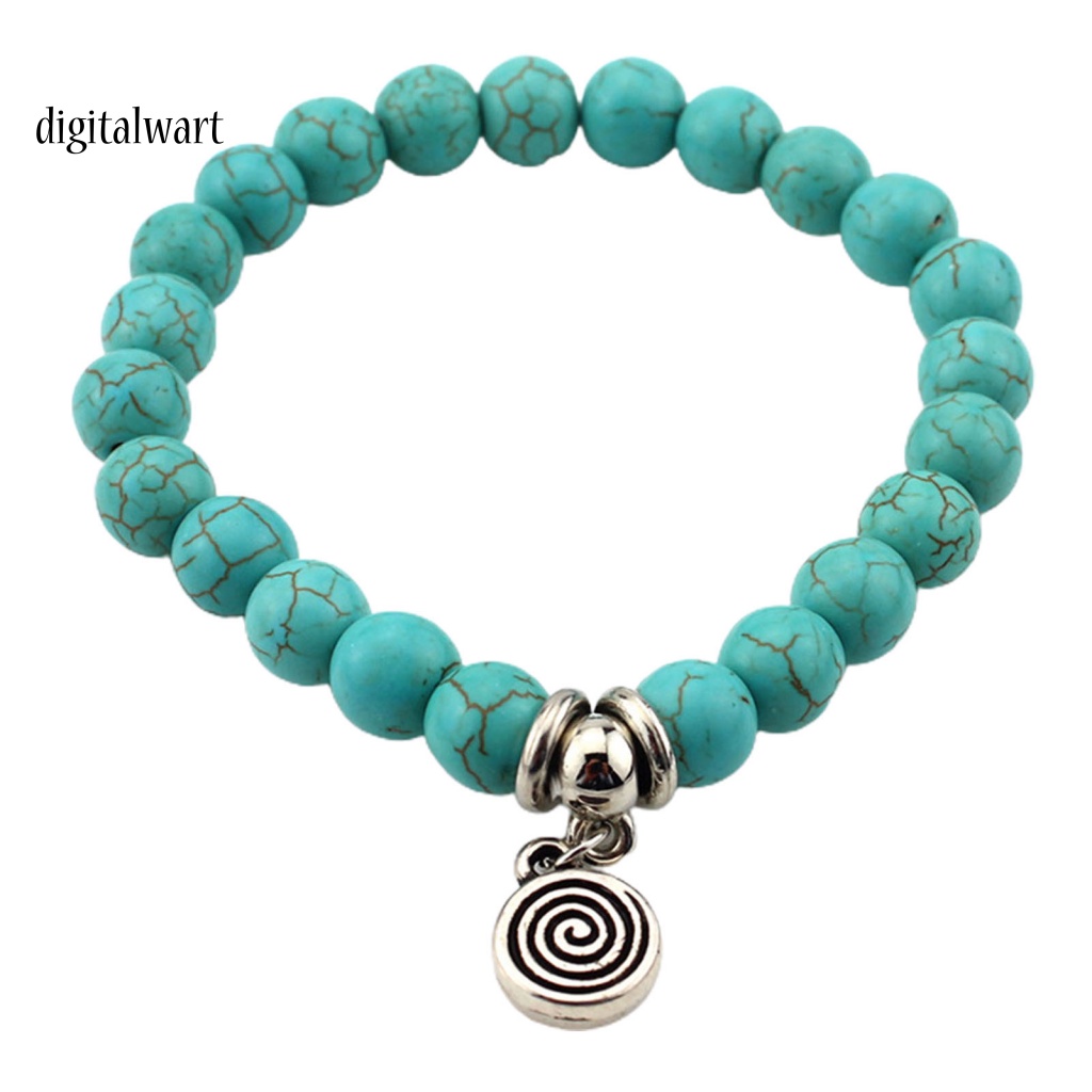 Kỹ Thuật Số| Vòng Tay Chuỗi Hạt Đá Ngọc Lam Nhân Tạo Hình Cú Mèo Thời Trang