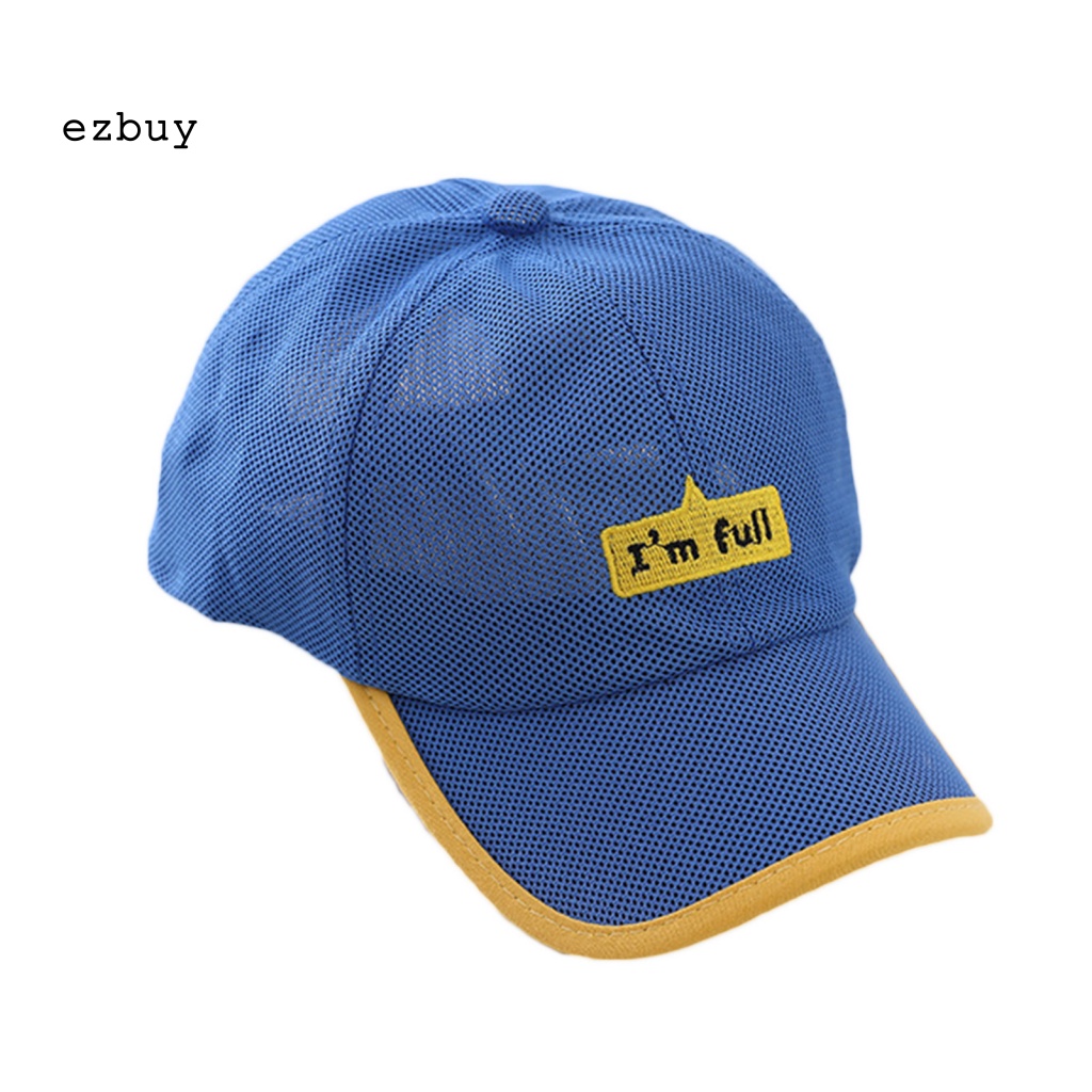 [EY] Mũ Lưỡi Trai Thoáng Khí Có Lỗ Thông Hơi Họa Tiết Kẻ Sọc Cho Bé Gái