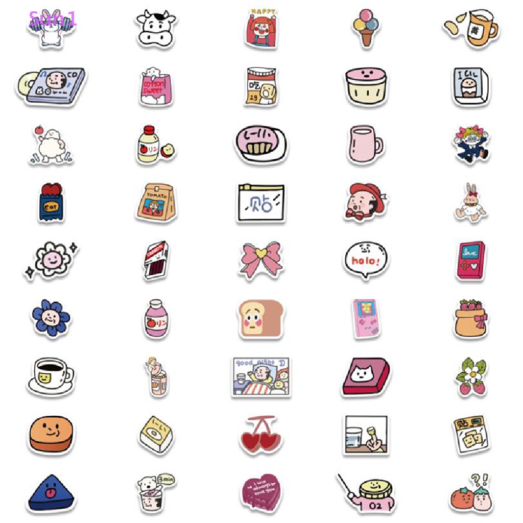 Set 1 > 90 Sticker Họa Tiết Hoạt Hình Dễ Thương Bắt Mắt