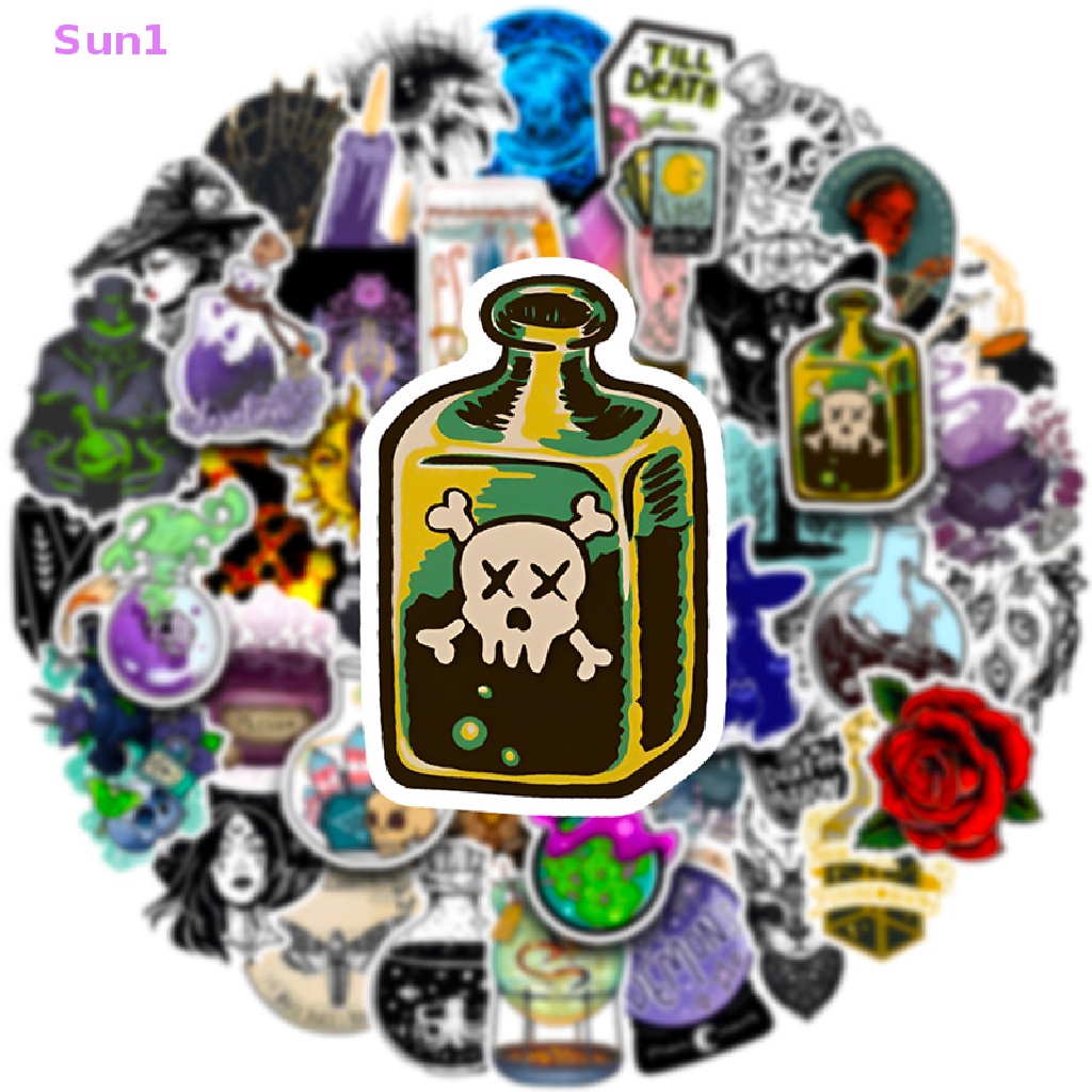 Sun1 &gt; 50 Nhãn Dán Hoạt Hình Graffiti Trang Trí Xe Hơi Laptop Đồ Chơi Chống Nước Cho Trẻ Em