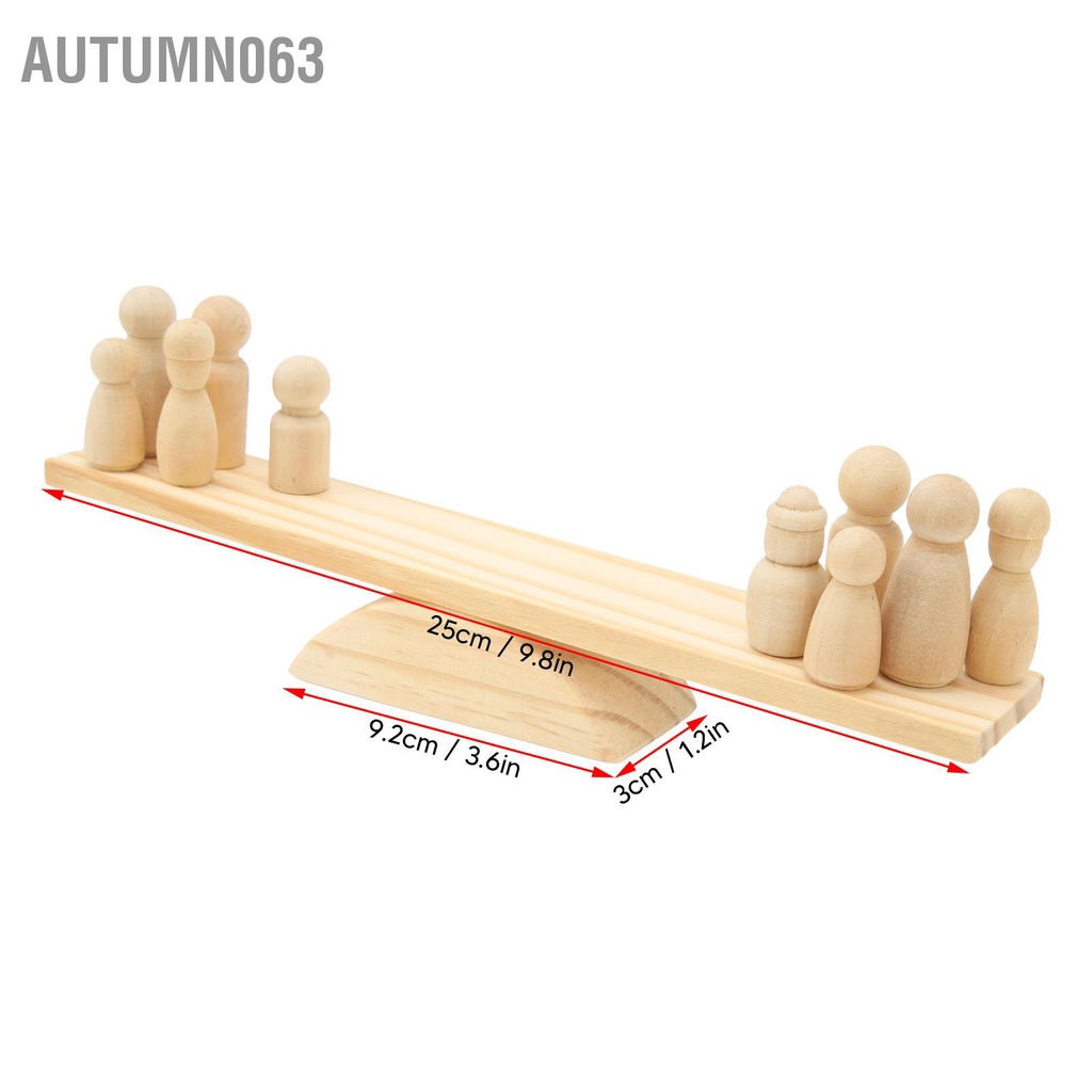 Autumn063 Đồ Chơi Đếm Cân Bằng Gỗ Tự Làm Cho Búp Bê Chưa Hoàn Thành Với Sắc Tố 8 Màu Trẻ Em