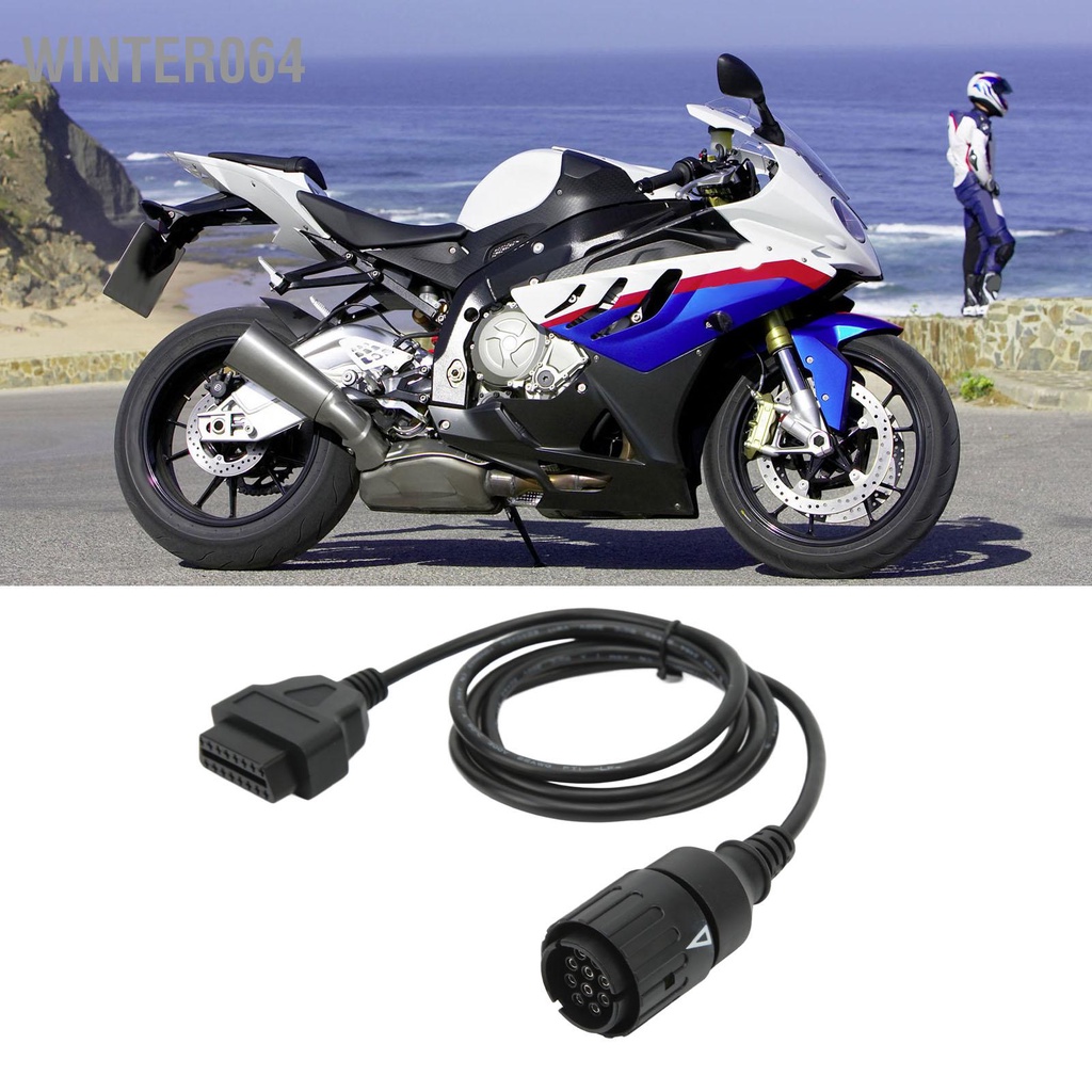 Winter064 1.5M 10Pin Nam Đến 16Pin Nữ OBD2 Cáp OBD II Convertor Quét Chẩn Đoán Cho ICOM D Xe Máy