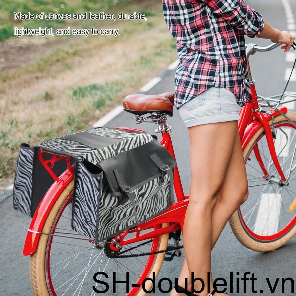 Túi Vải Canvas Đựng Vật Dụng Chống Nước Gắn Yên Sau Xe Đạp Leo Núi
