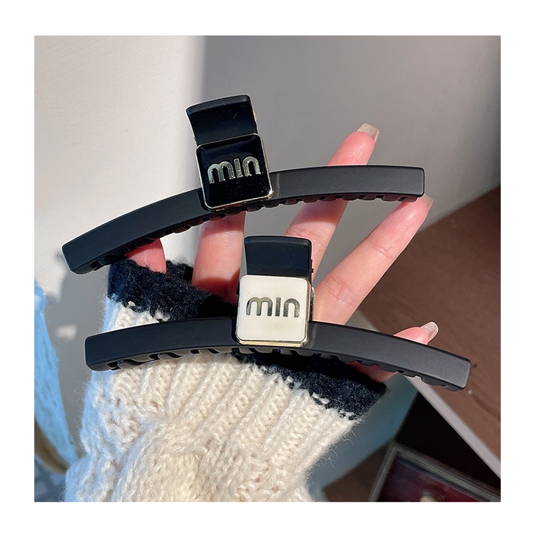 Kẹp Tóc Cá Mập Cỡ Lớn Màu Đen Nhám Phong Cách Cổ Điển Thời Trang Cho Nữ