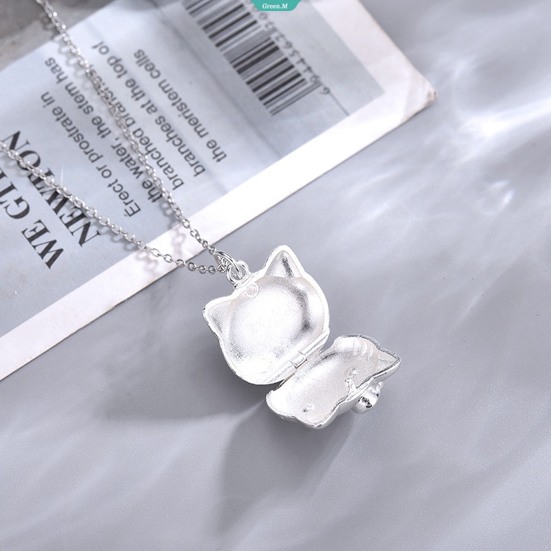 Dây Chuyền Mặt Hoạt Hình Hello Kitty Dễ Thương Có Thể Mở Để Trang Trí Ảnh Cho Bạn Gái