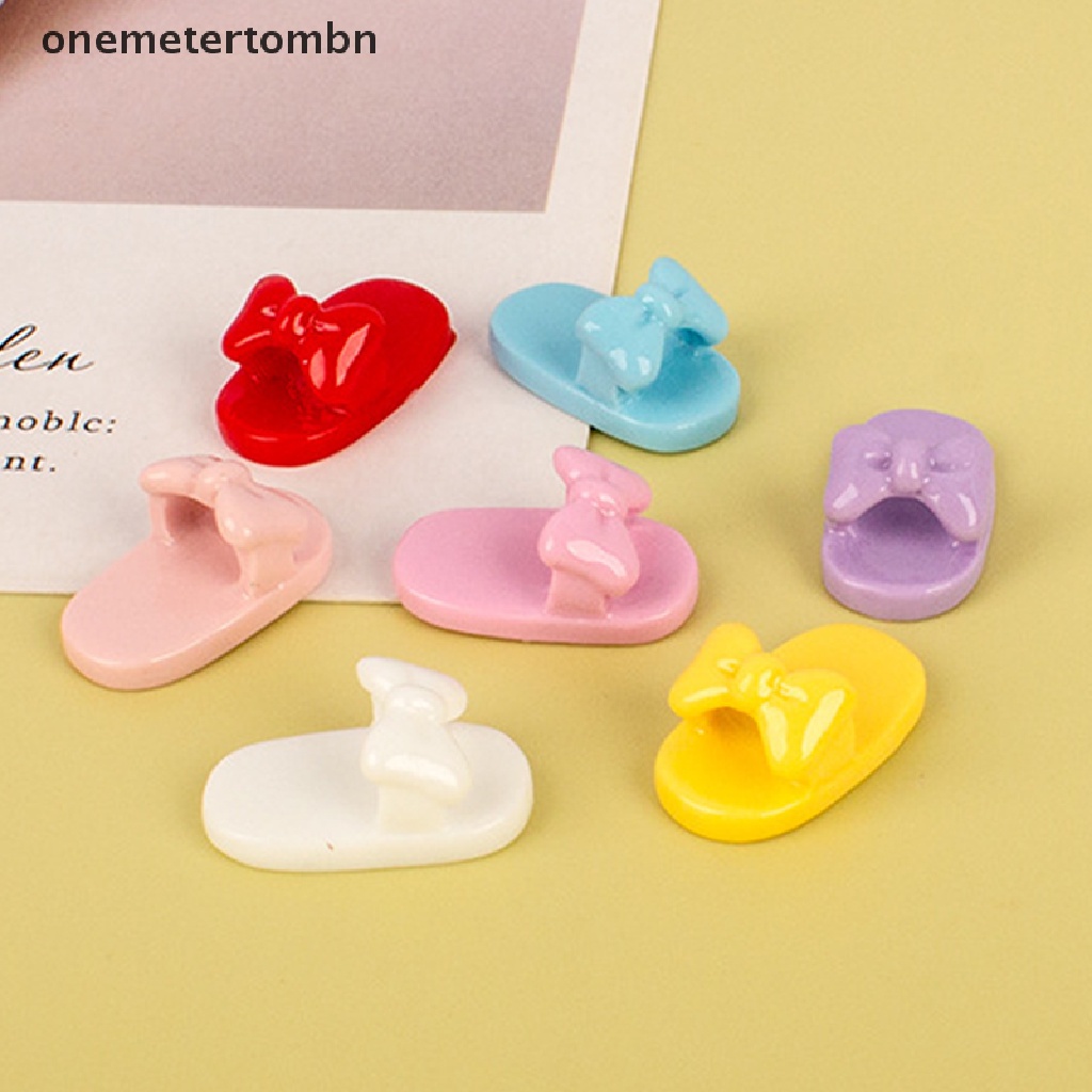 Set 10 Chiếc Dép Đi Trong Nhà Búp Bê Đính Nơ Xinh Xắn