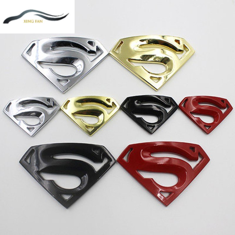 1 Huy Hiệu Superman 3D Trang Trí Xe Hơi Xe Tải