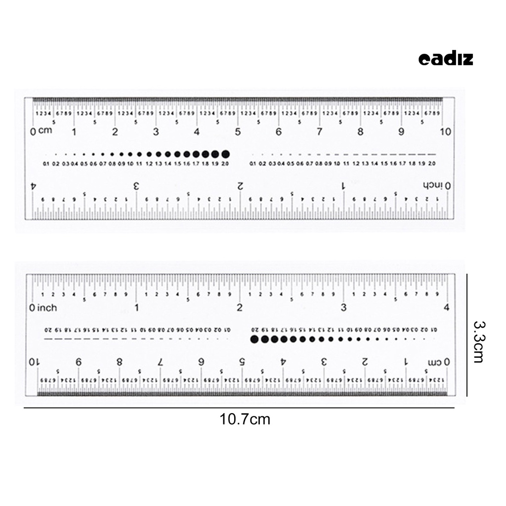 Set 10 Thước Đo Hai Cân Bằng Nhựa Mềm Dẻo Trong Suốt Linh Hoạt Dùng Cho Làm Móng Nghệ Thuật