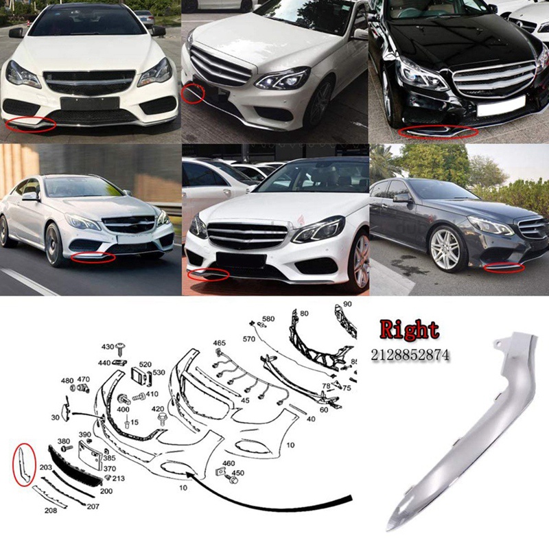 Set 2 Ốp Cản Trước Bên Trái Và Phải Cho Mercedes-Benz E-Class W212 E350 2014-2016