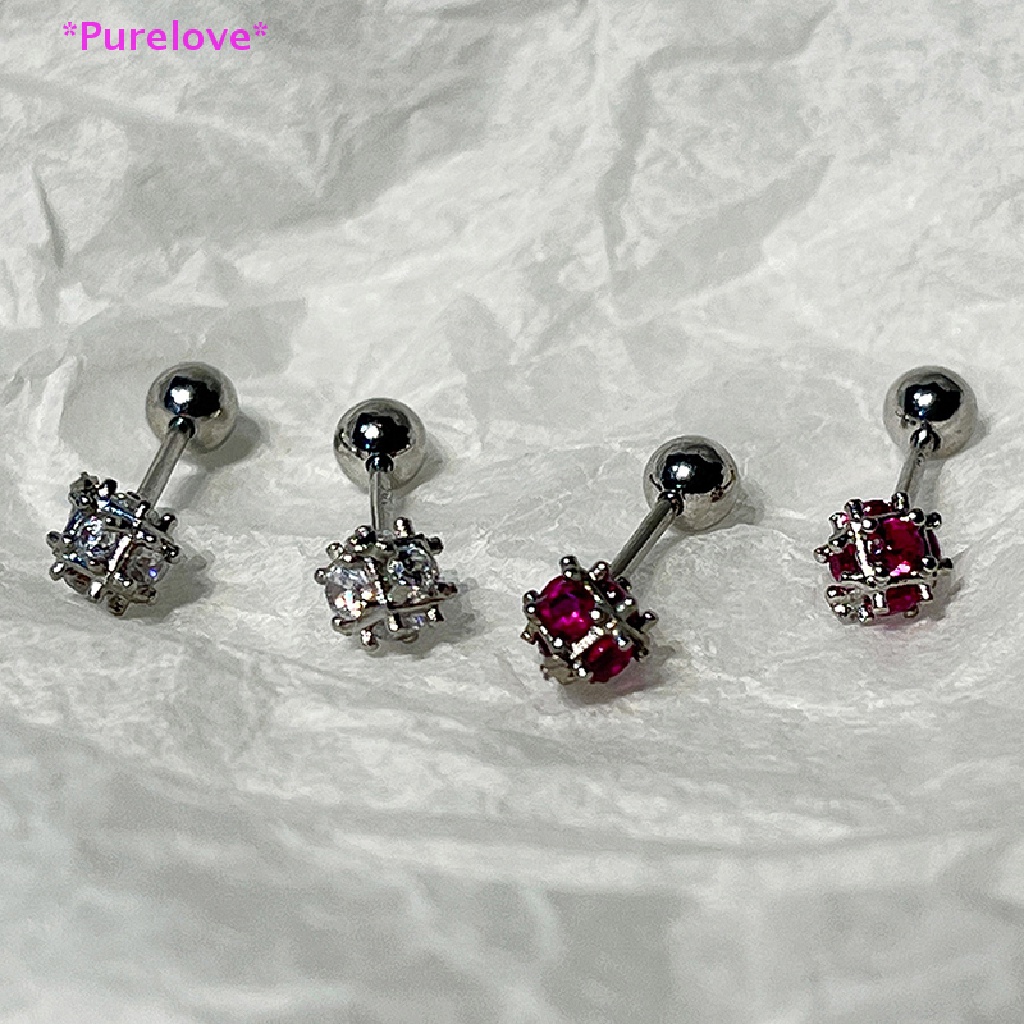 1 Đôi Khuyên Tai Đính Đá Zircon Thời Trang Cho Nữ Mới