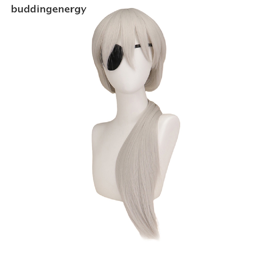 {BUDDI} Tóc Giả Xích Dài Màu Bạc Hóa Trang Quanxi Chịu Nhiệt {BUDDI}