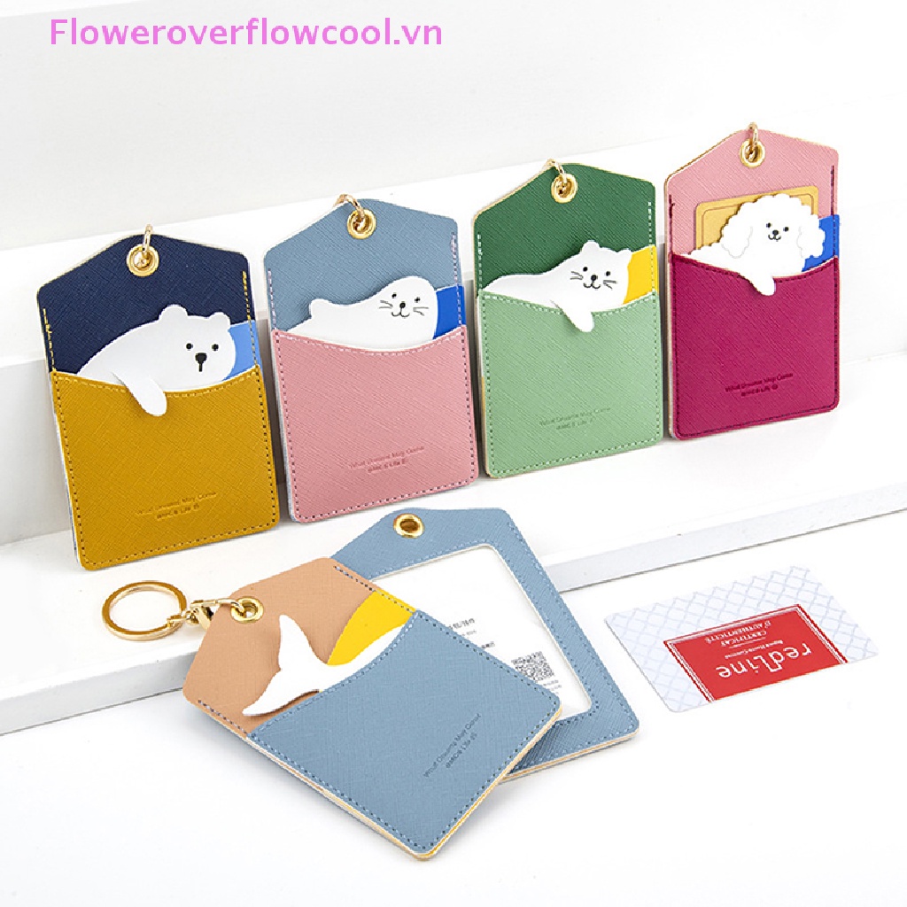Ví Đựng Thẻ Id / Danh Thiếp / Tiền Họa Tiết Hoạt Hình Dễ Thương Kèm Móc Khóa Tiện Dụng Cho Nam Và Nữ