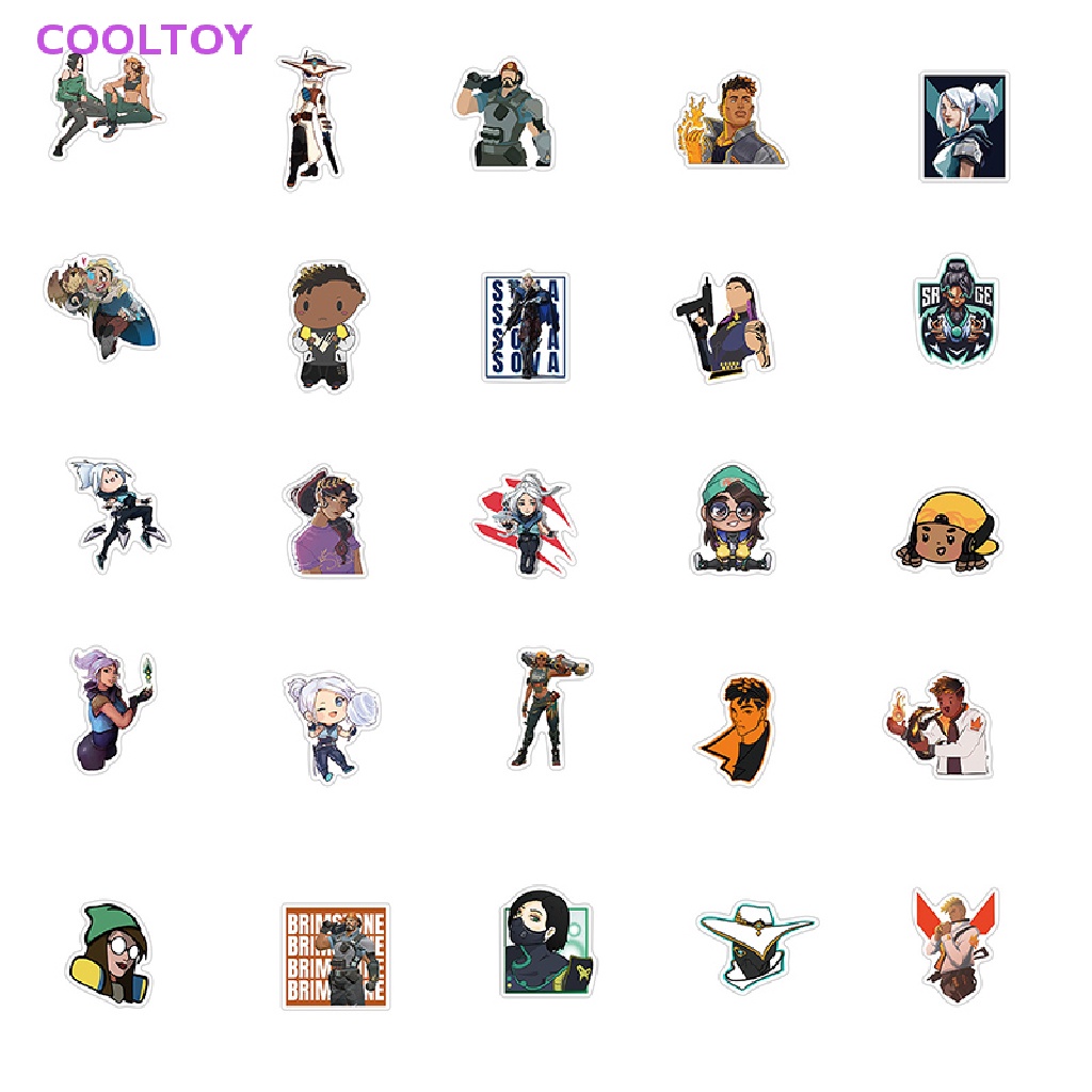 Set 50 Miếng Dán PVC Vinyl DIY Đa Ứng Dụng Cho Đàn Guitar / Laptop / Ván Trượt