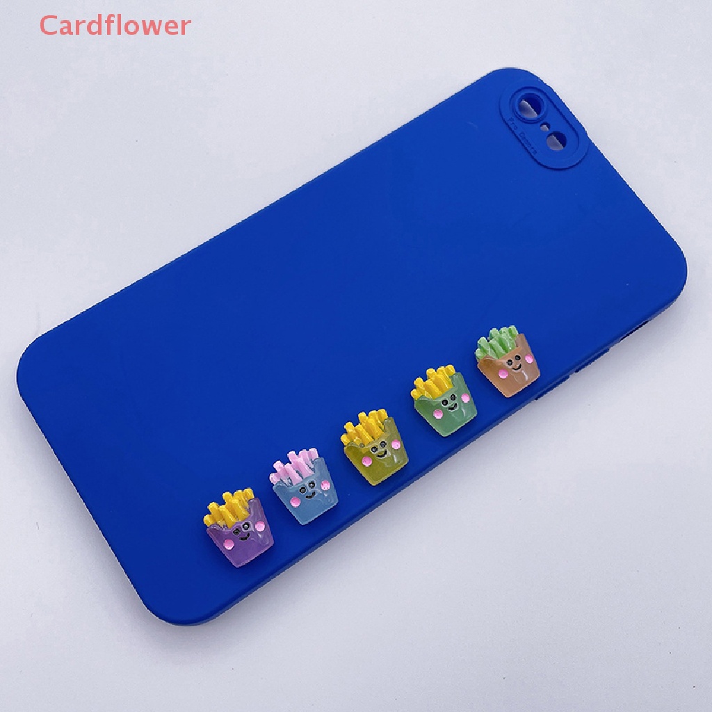 Bộ 2 Miếng Dán Hình Xe Hơi / Búp Bê / Khoai Tây Chiên Bằng Nhựa Resin Mini Phát Quang Diy Trang Trí Nhà Cửa Sân Vườn