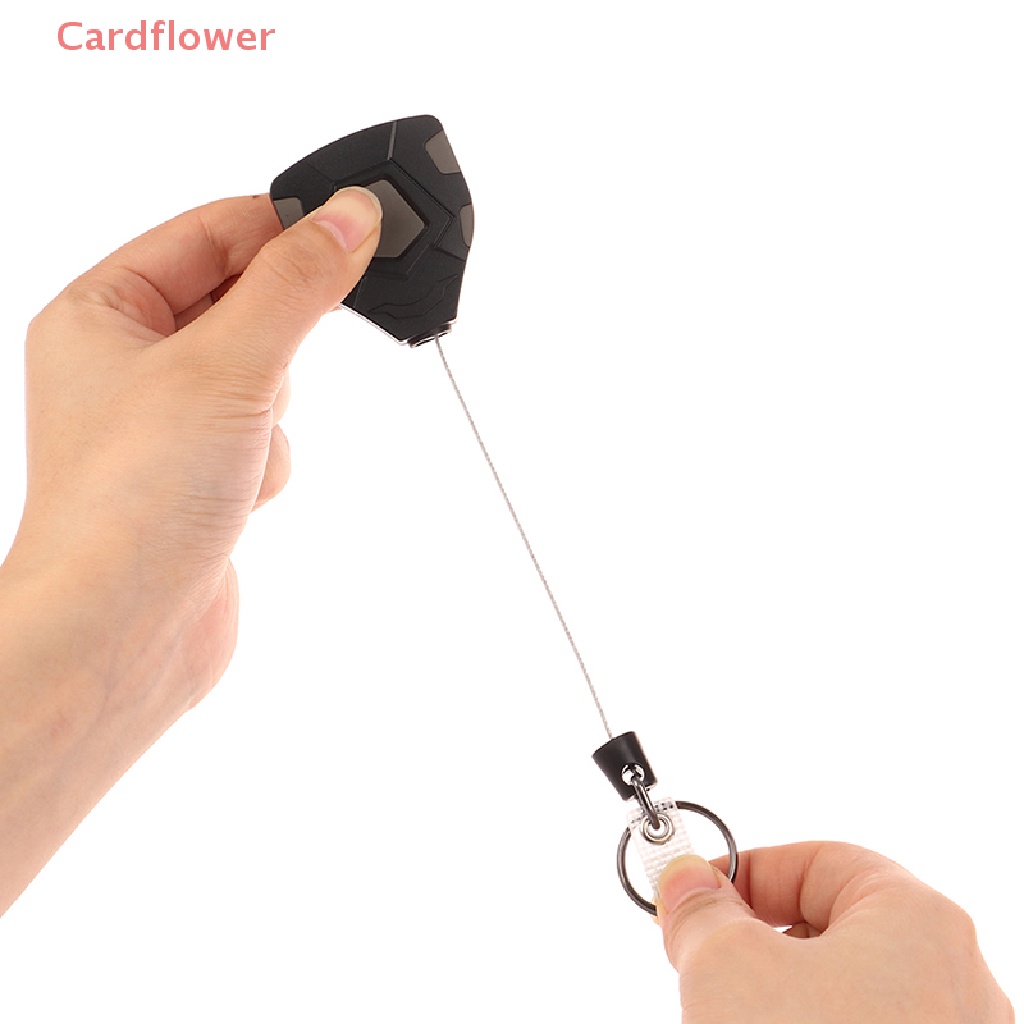 < Cardflower > Móc Chìa Khóa Hình Tam Giác Màu Đen Có Thể Điều Chỉnh Dễ Dàng
