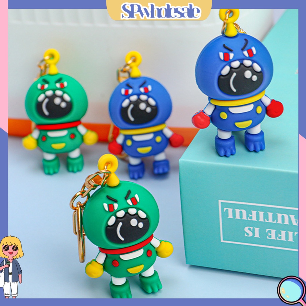 <SPwholesale> Móc Khóa Silicon Hình Phi Hành Gia Khủng Long 3D Hoạt Hình Dễ Thương