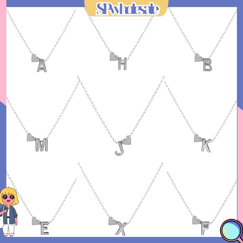 <SPwholesale> Vòng cổ Mặt Chữ Bằng Hợp Kim Không Gỉ Cho Cặp Đôi