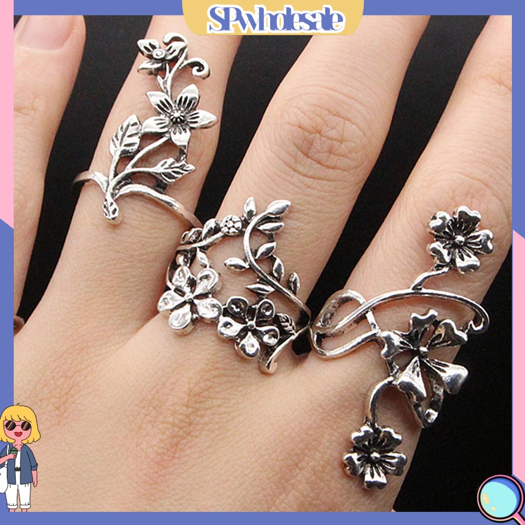 <SPwholesale> Set 4 Nhẫn Đeo Khớp Ngón Tay Phong Cách Trung Hoa Cổ Điển Dành Cho Nữ