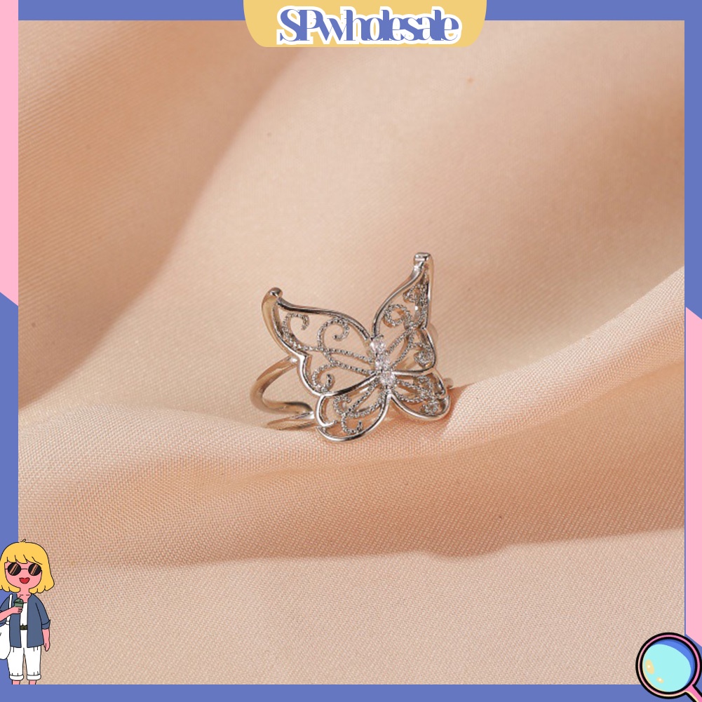 <SPwholesale> Nhẫn Hình Bướm Đính Đá Thời Trang Dành Cho Nữ