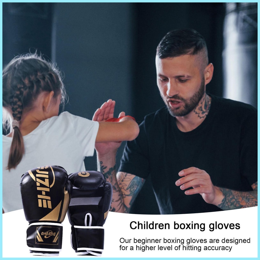 Găng Tay Đấm Bốc Bằng Da PU Trọng Lượng Nhẹ Cho Trẻ Em