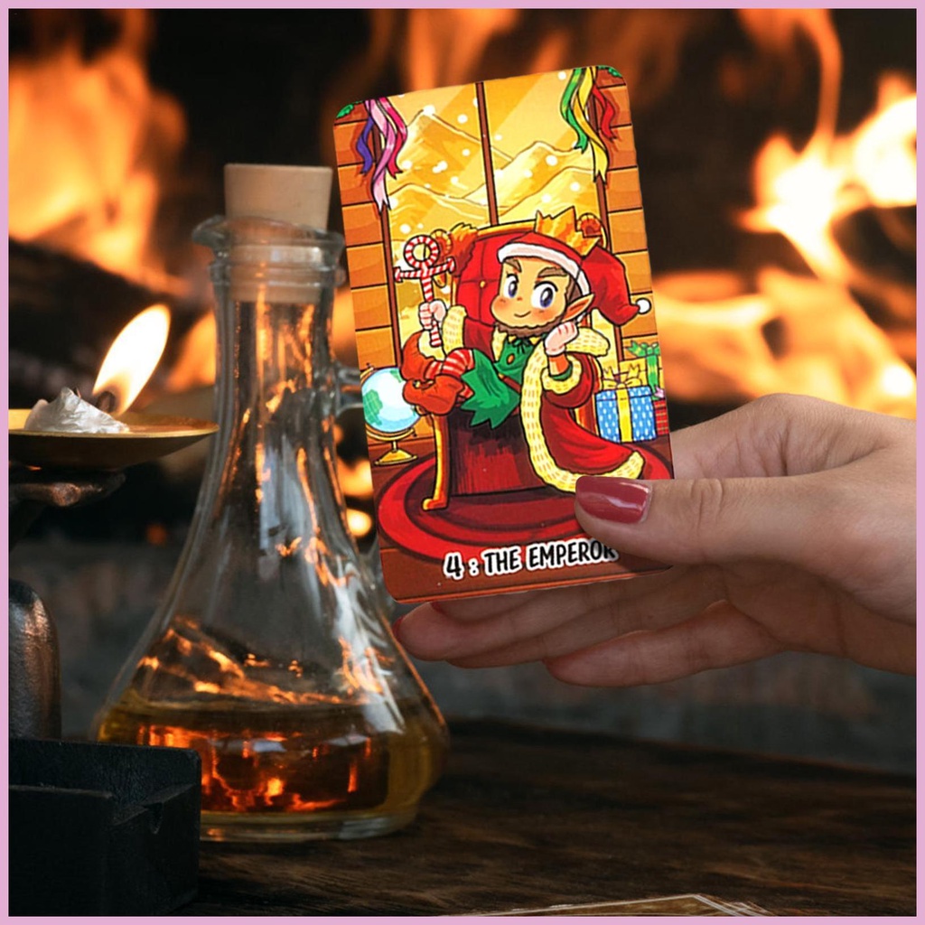 Bộ Bài Tarot 78 Lá Phiên Bản Màu Xanh Lá Cây Phiên Bản X 'Mas ELF Oracle shinvn