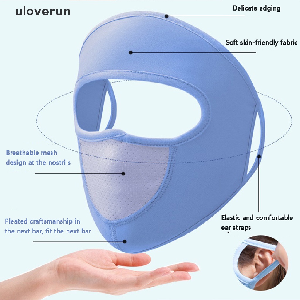 Khẩu Trang Balaclava Bằng Lụa Lạnh Siêu Mỏng Che Phủ Toàn Diện Chống Tia UV Cho Mùa Hè vn