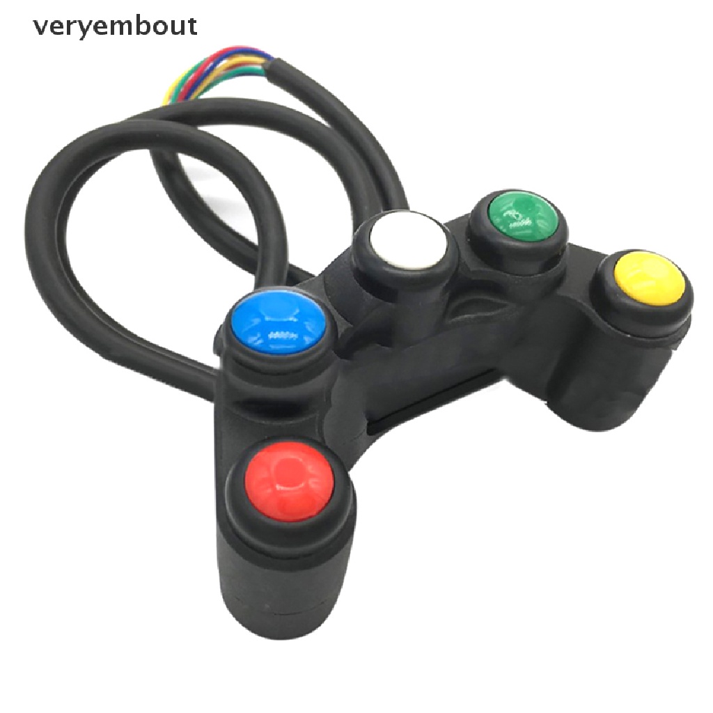 Công Tắc 5 Nút 22mm Gắn Tay Lái Xe Máy Thông Dụng