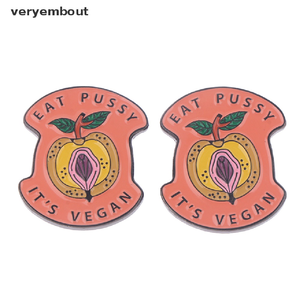 Trâm Cài Áo Hình Vegan Feminist Hoạt Hình Tráng Men Bằng Kim Loại Thời Trang