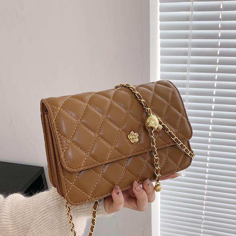 Ielgy Túi Đeo Vai Nhỏ Điều Chỉnh Được Có Dây Xích Thời Trang niche Phiên Bản Hàn Quốc Cổ Điển Bóng Vàng Nhỏ