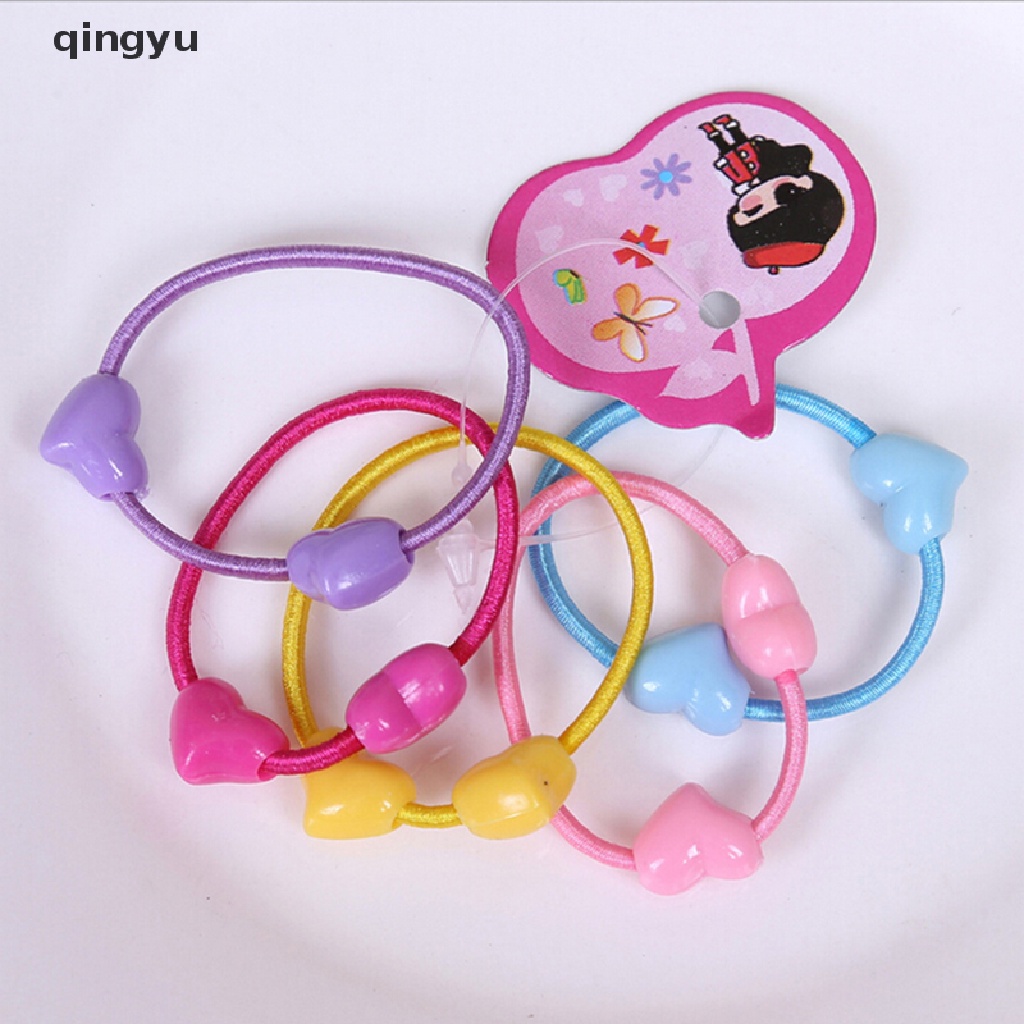 Bộ 50 Dây Buộc Tóc Cao Su Co Giãn Xinh Xắn Cho Bé Gái