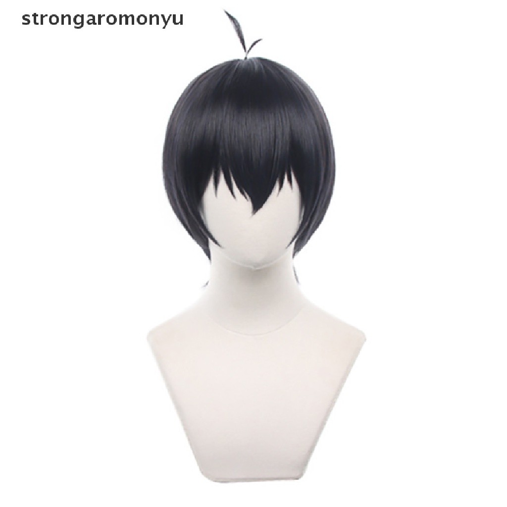 Bộ Tóc Giả Ngắn Màu Đen Bằng Sợi Tổng Hợp Kháng Nhiệt Hóa Trang Nhân Vật Isagi Yoichi