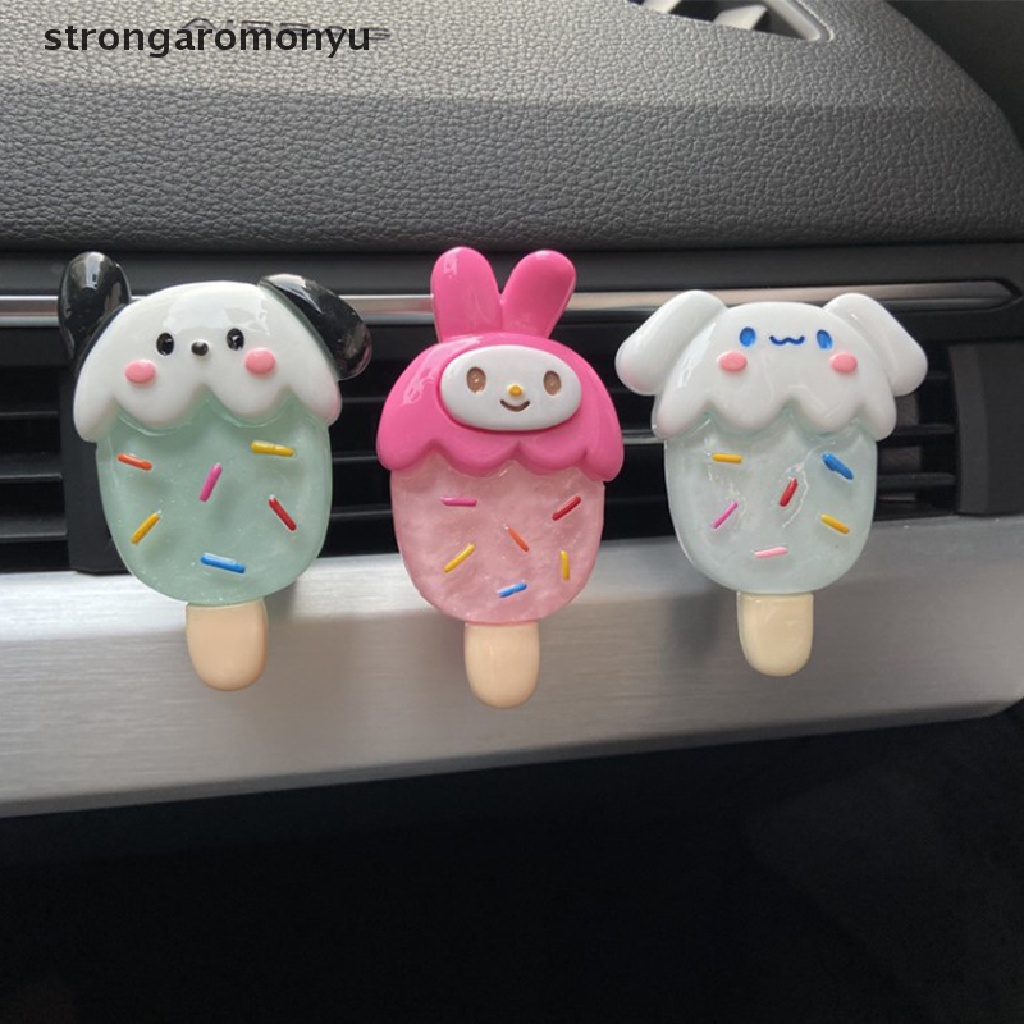 Kẹp Gắn Lỗ Thông Gió Xe Hơi Họa Tiết Hoạt Hình Melody Cinnamoroll Kuromi Dễ Thương
