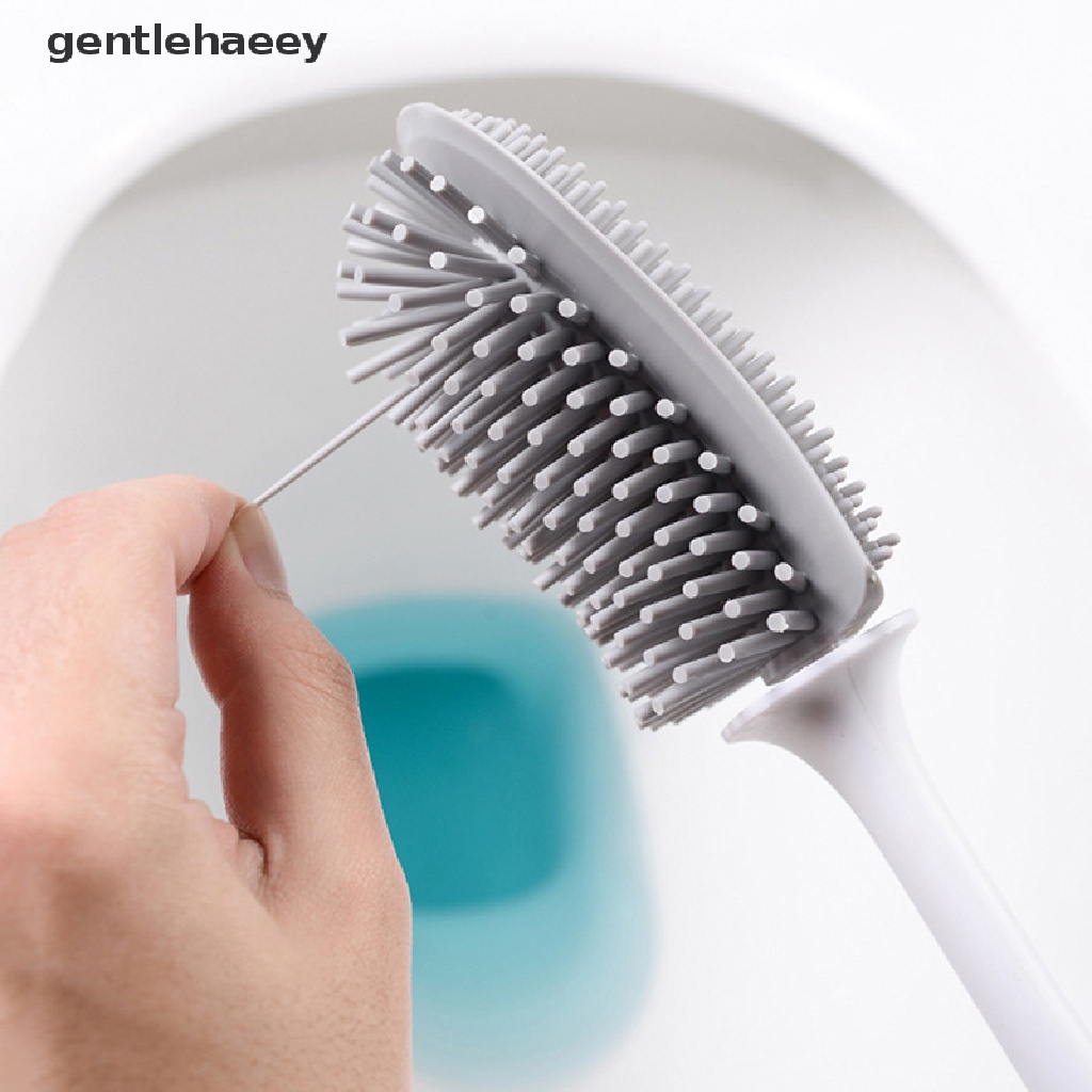 1 Bộ Cọ Chà Bồn Cầu Bằng Silicone Cán Dài Chất Lượng Cao