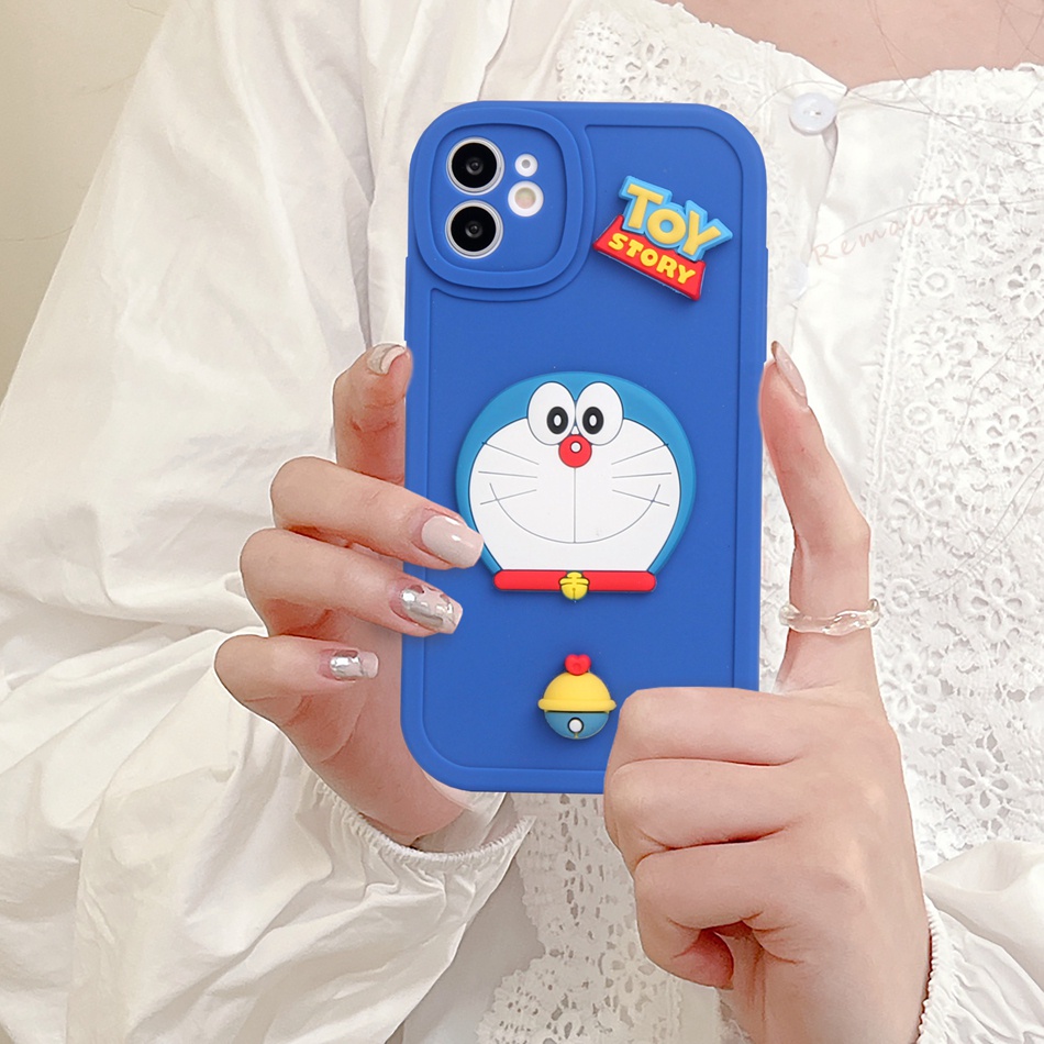 Ốp Điện Thoại Silicone Hoạt Hình Doraemon Cho iPhone 11 12 13 14 Pro MAX + Mini X XR XS MAX 6 S 7 8 + SE 2020 11Pro 12pro 13Pro