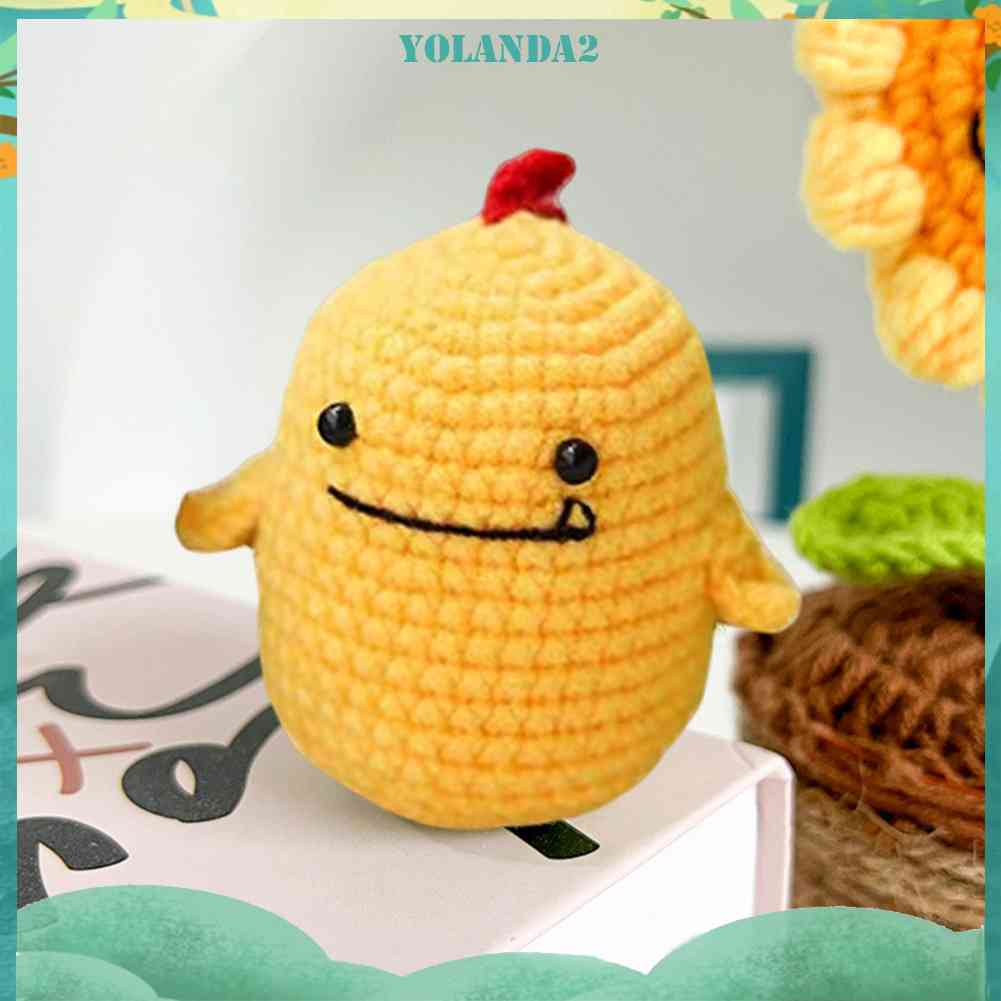 Móc Khóa Hình Khủng Long Đan Len Dễ Thương Cho Người Mới Bắt Đầu