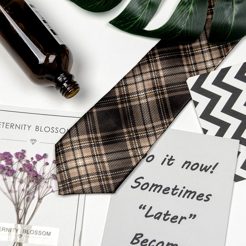 X Cà Vạt Đồng Phục Học Sinh Nhật Bản Kẻ Caro Phong Cách Harajuku Preppy