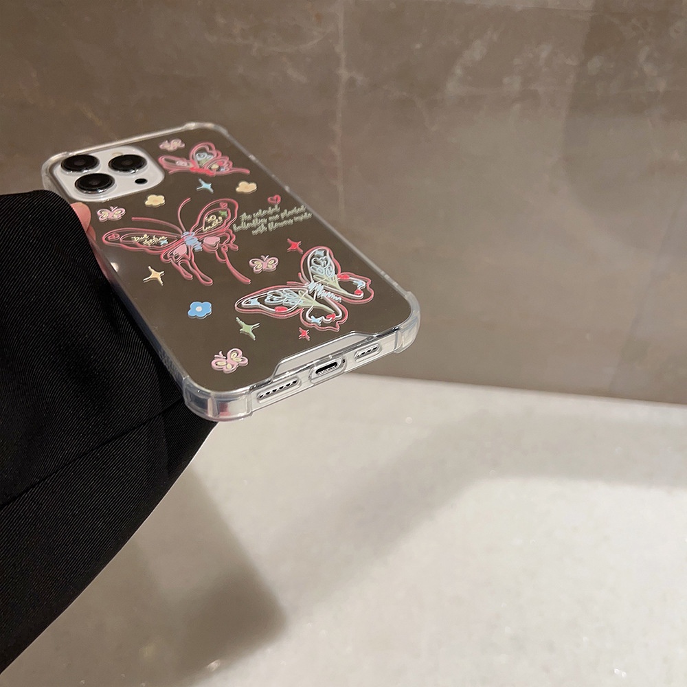 Ốp Điện Thoại Họa Tiết Bươm Bướm Cho iphone 7 8 plus x xr xs 11 12 13 14 15 mini pro max se 2020