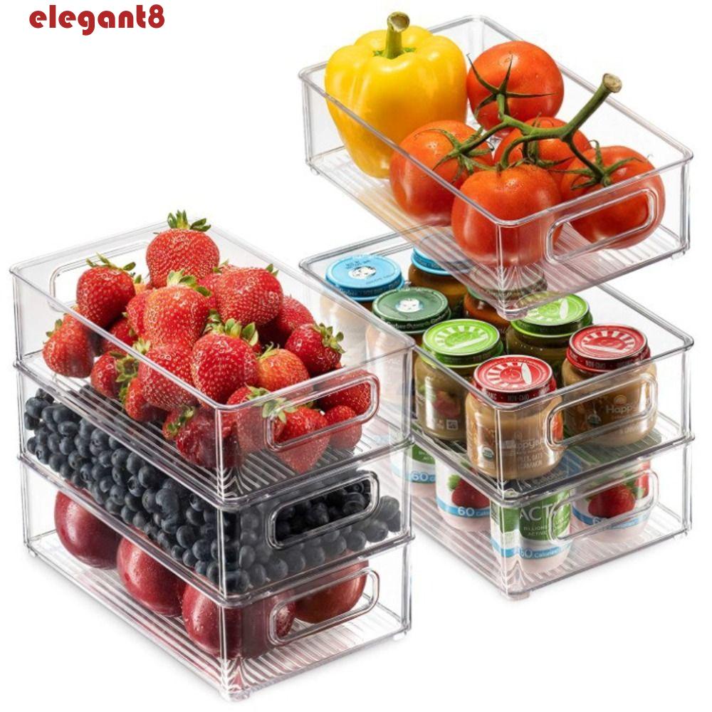 1 Hộp Đựng Thực Phẩm Có Tay Cầm Siêu Bền Giúp Tiết Kiệm Không Gian Tủ Lạnh