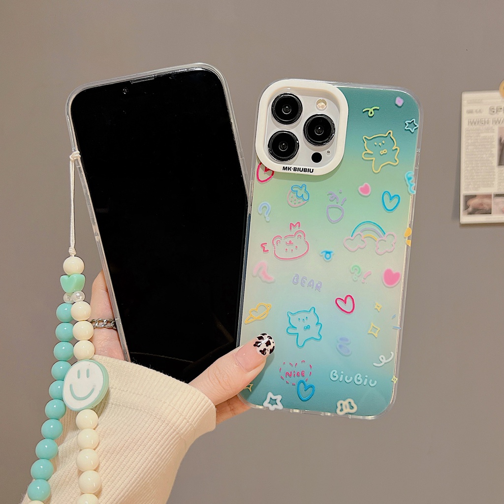 Ốp Điện Thoại TPU Dẻo Trong Suốt Họa Tiết Hoạt Hình Dễ Thương Cho iphone 14 13 11 12 Pro Max