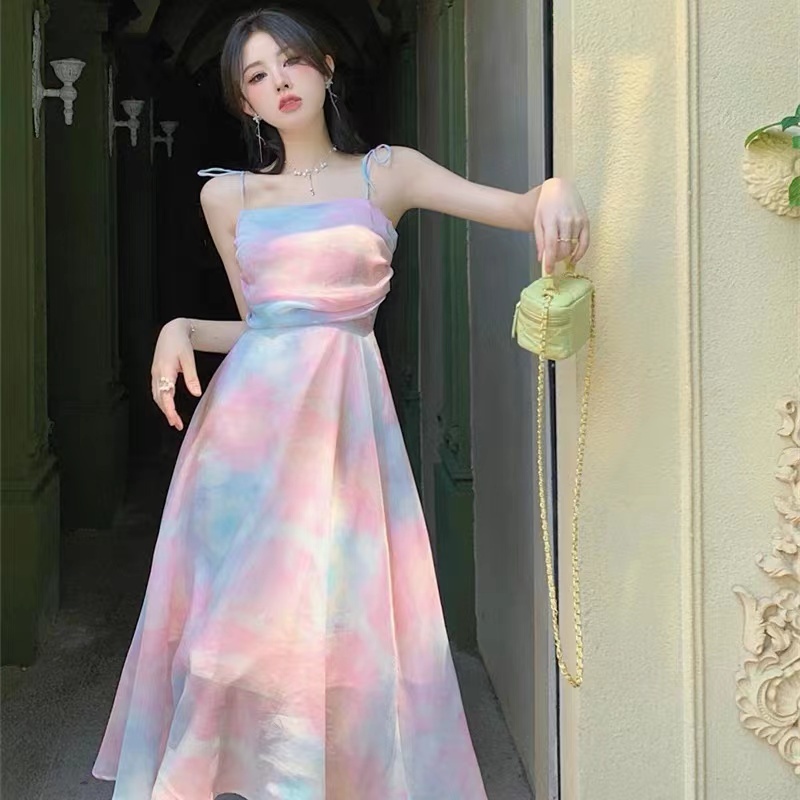 NZN Đầm màu nhuộm thời trang Hàn Quốc cho nữ