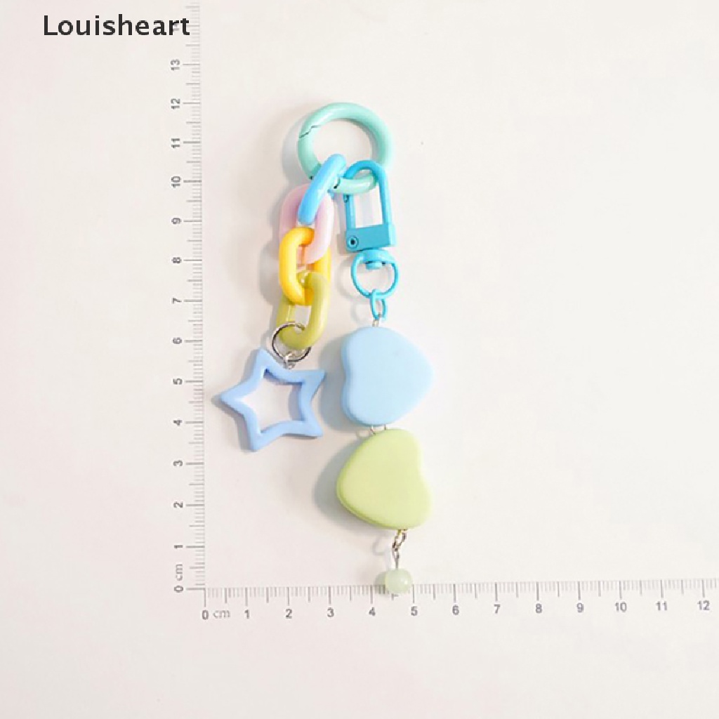 Louisheart Móc Khóa Xe Hơi / Ba Lô / Móc Chìa Khóa Bằng Acrylic Màu Kẹo Hình Ngôi Sao DIY Chất Lượng Cao