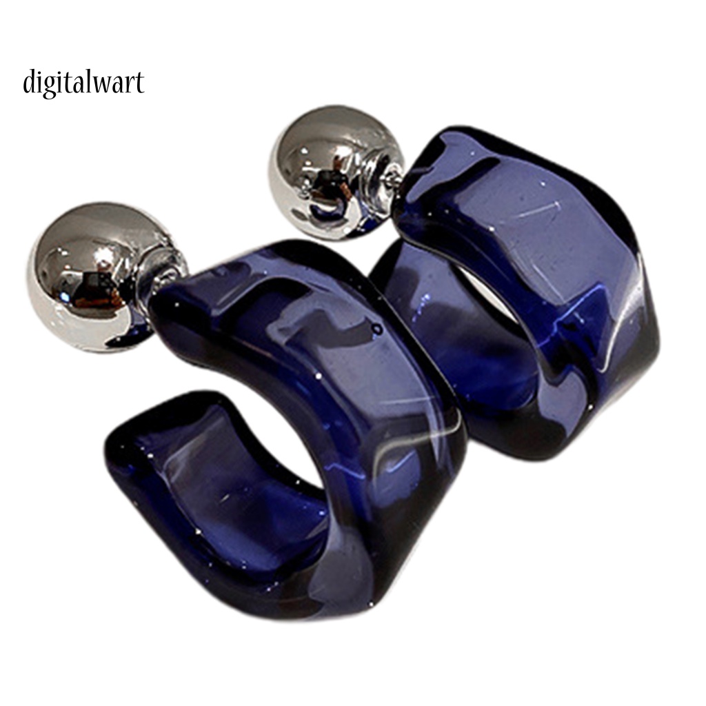 Kỹ Thuật Số| 1 Đôi Bông Tai Hình Chữ C Không Phai Màu Chống Mồ Hôi Và Không Gây Dị Ứng Cho Nữ