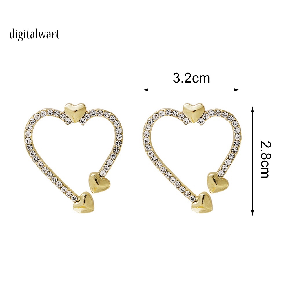 Kỹ Thuật Số| Khuyên Tai Kim Loại Hình Trái Tim Thời Trang Nữ