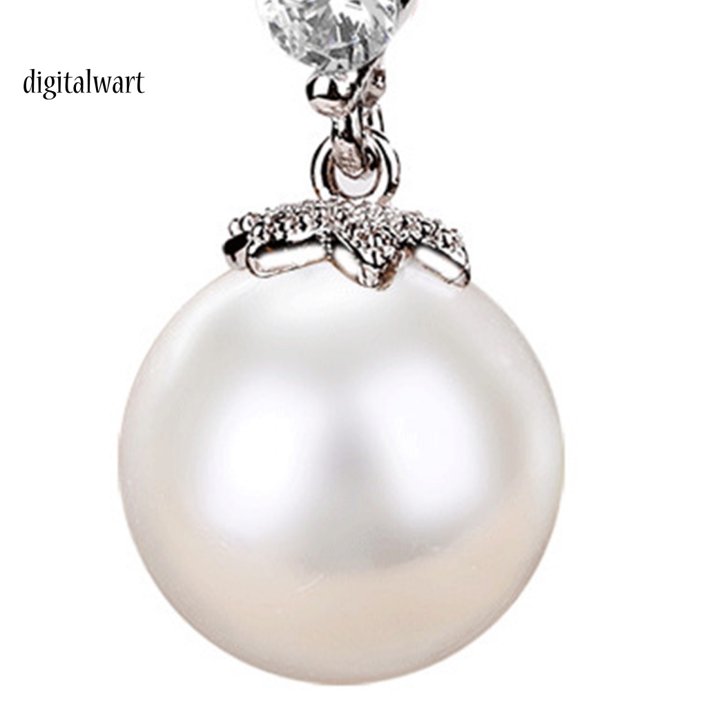 Kỹ Thuật Số| 1 Đôi Bông Tai Móc Đính Ngọc Trai Giả Lấp Lánh Thời Trang Dự Tiệc