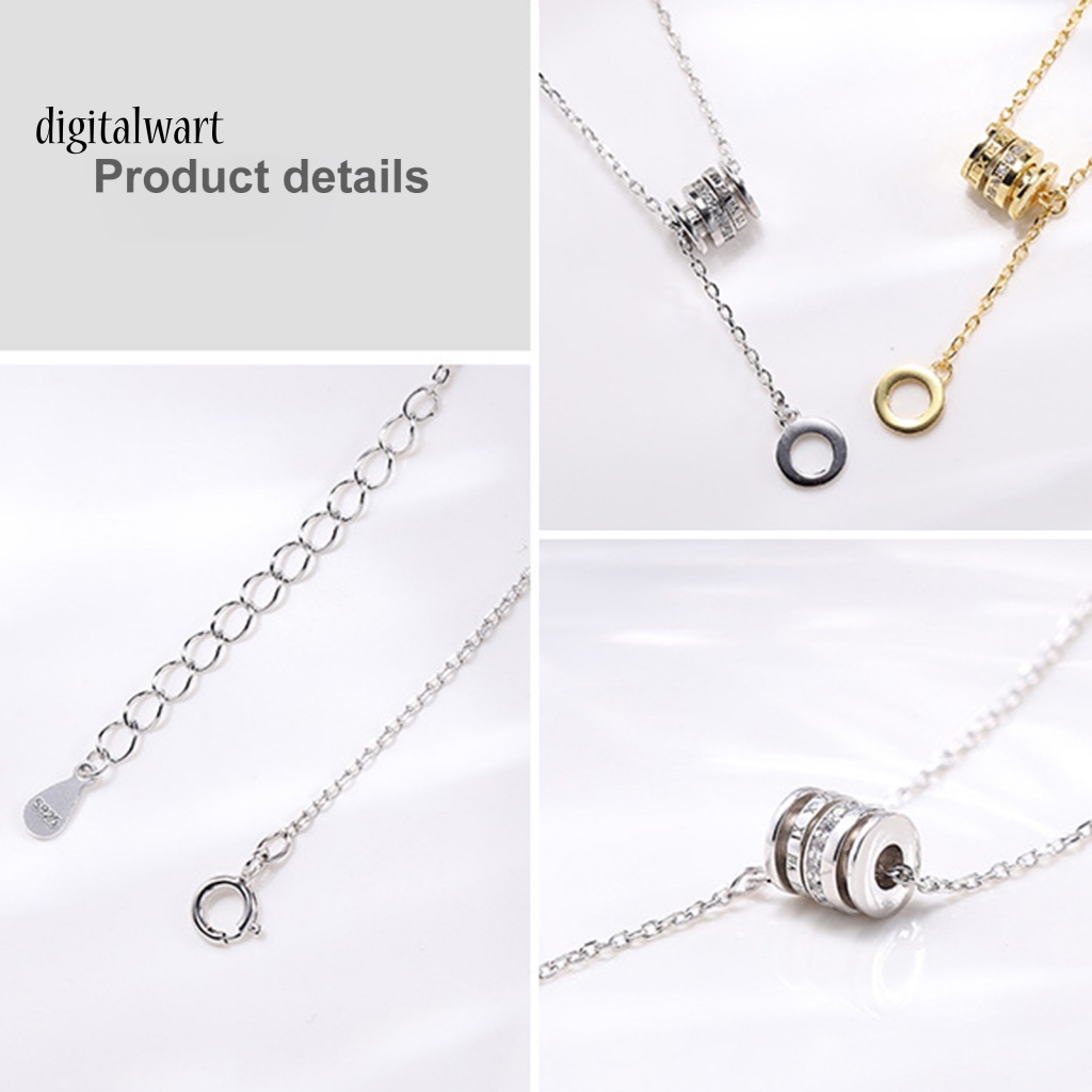 Kỹ Thuật Số| Vòng cổ Mạ Bạc Hình Trụ Thân Thiện Với Làn Da